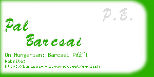 pal barcsai business card